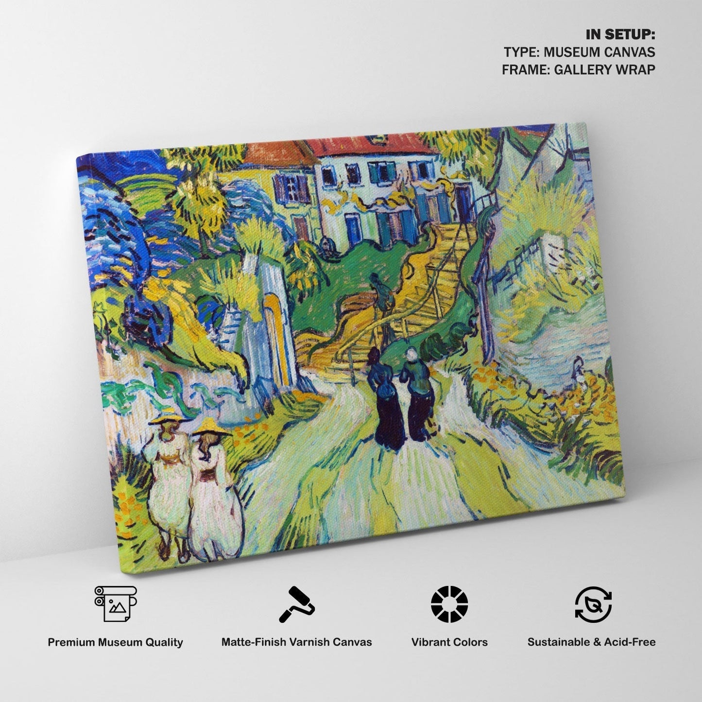 Stairway at Auvers, Van Gogh Painting