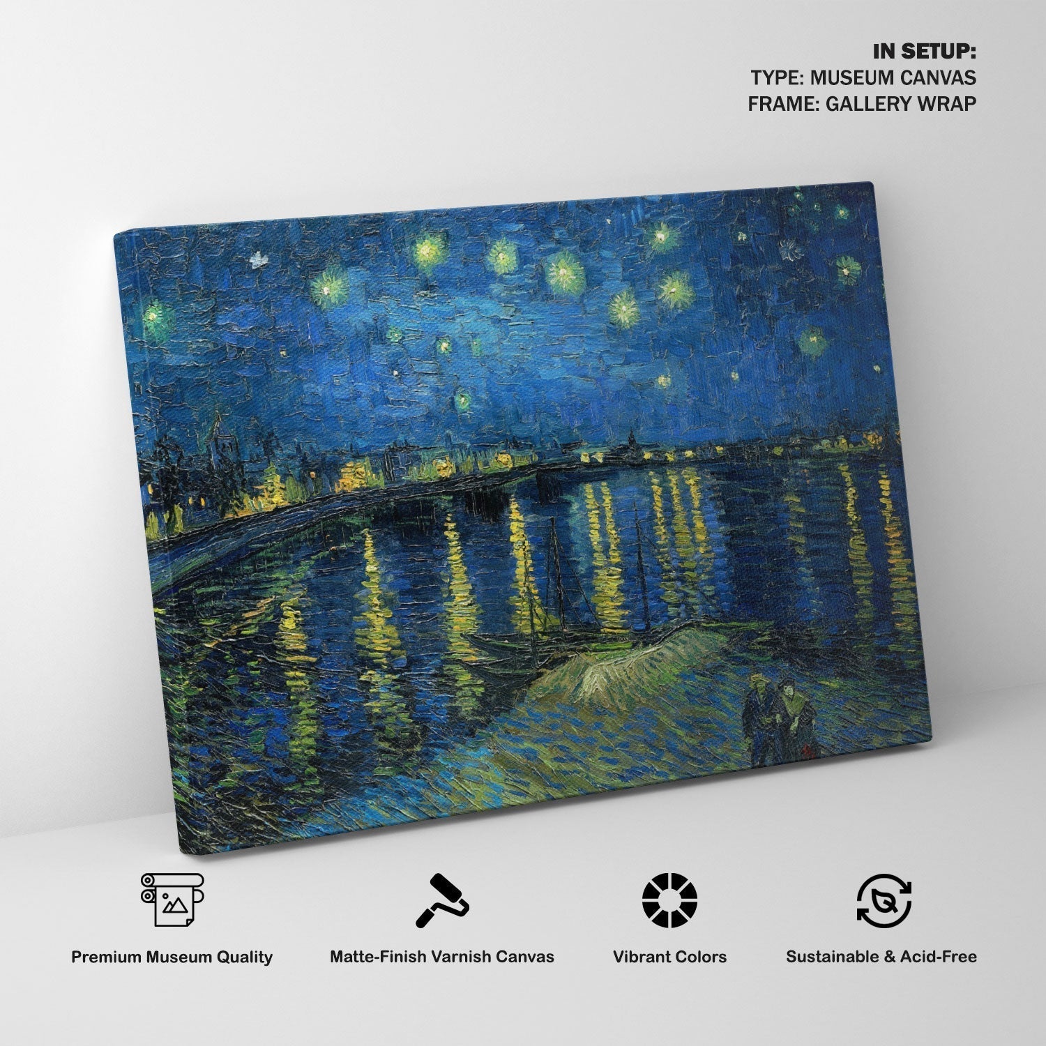 Starry Night Over the Rhone, Van Gogh Painting