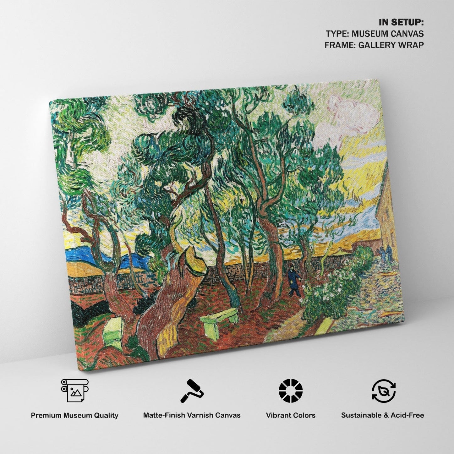 The Garden of Saint Paul Hospital, Van Gogh Painting