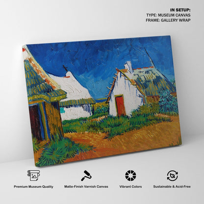 Three white cottages, Van Gogh Painting