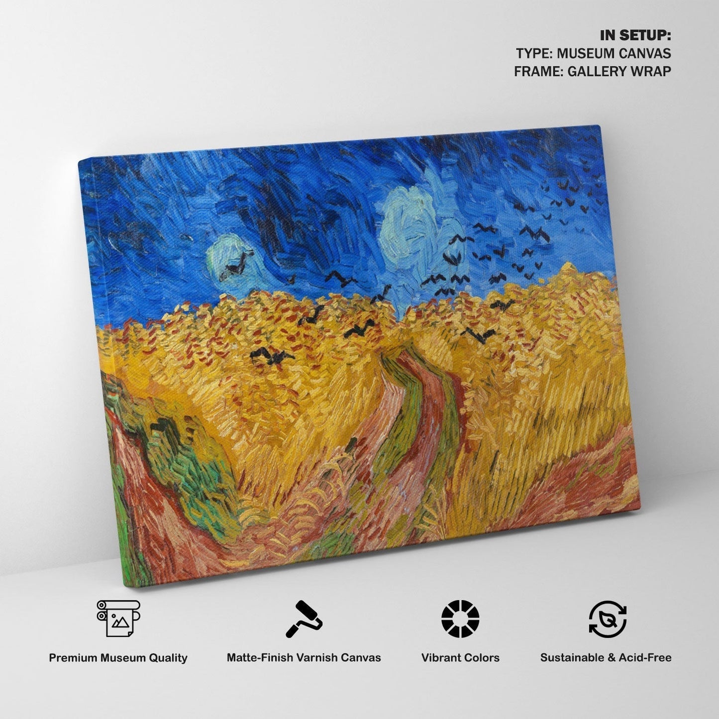 Wheatfield with Crows, Van Gogh Painting
