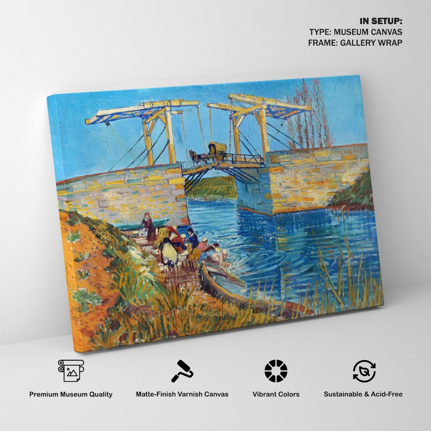 he Langlois Bridge at Arles, Van Gogh Painting