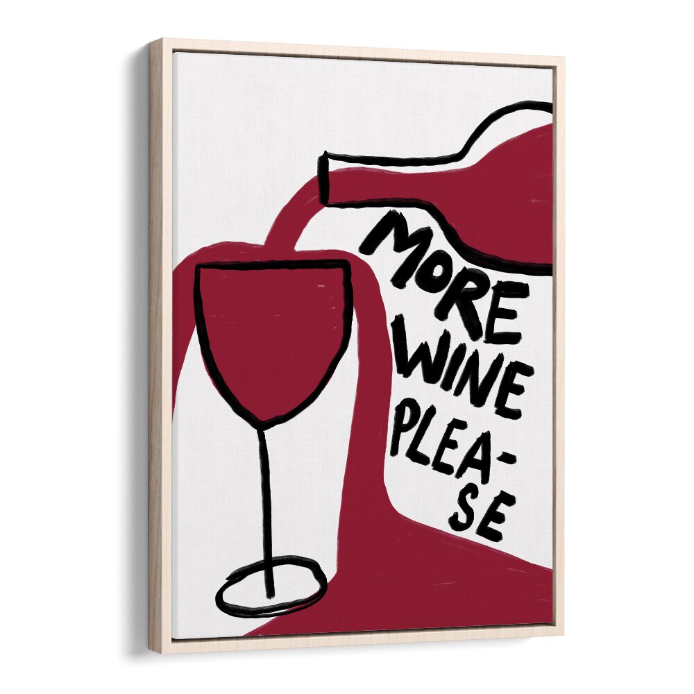 Delightful "More Wine Please, Bar" art print by Athene Fritsch, perfect for cozy café settings.