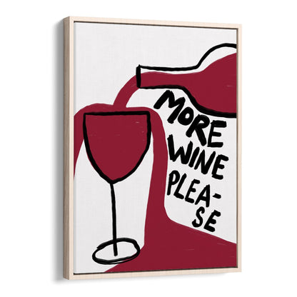 Delightful "More Wine Please, Bar" art print by Athene Fritsch, perfect for cozy café settings.