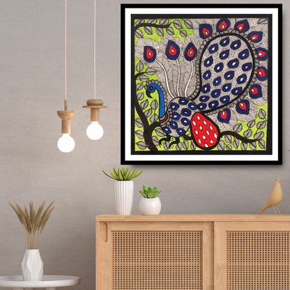 Madhubani Peacock Painting, Madhubani Art