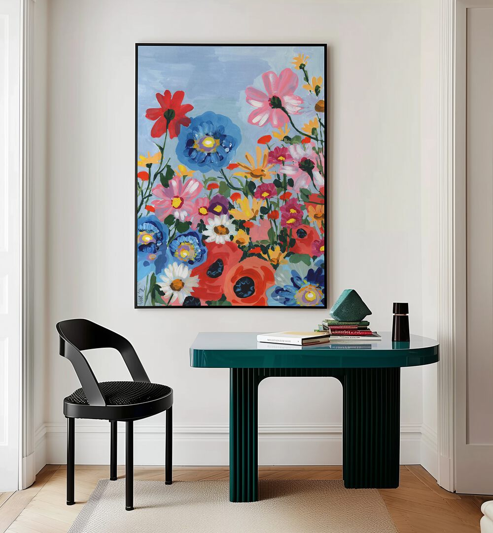 MEADOW IN JUNE , FLORAL FLOWER PAINTINGS