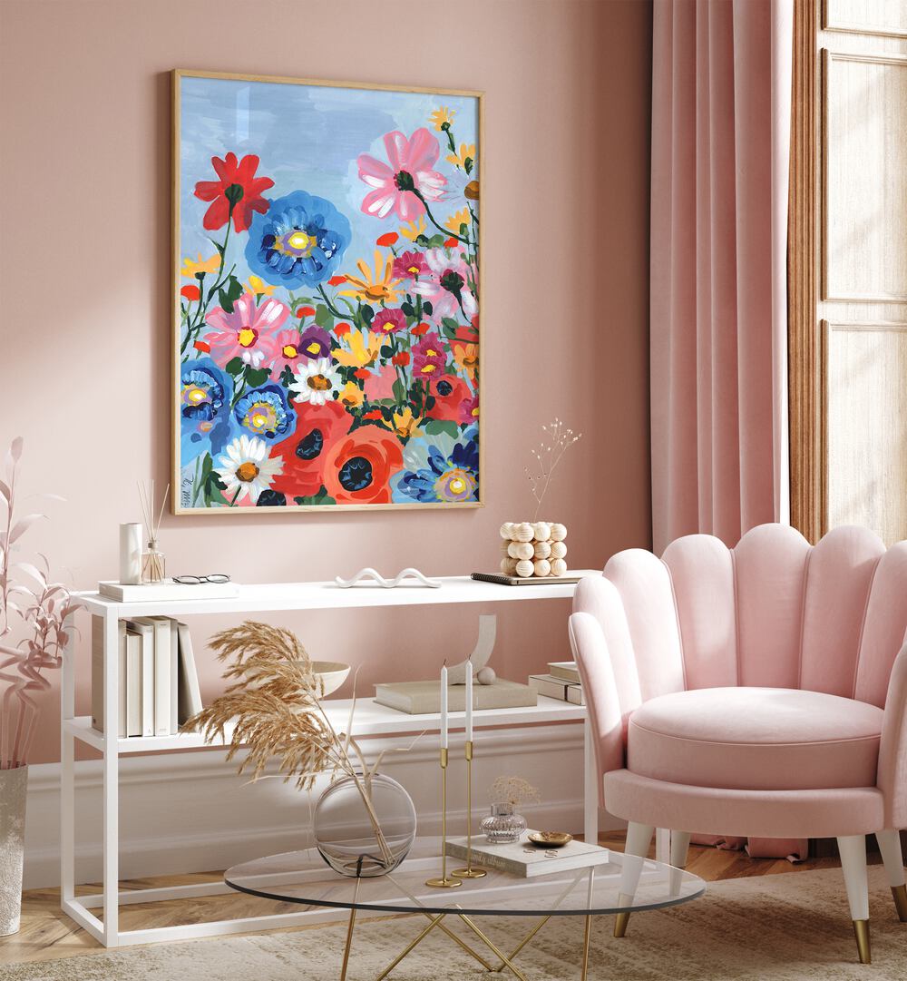 MEADOW IN JUNE , FLORAL FLOWER PAINTINGS