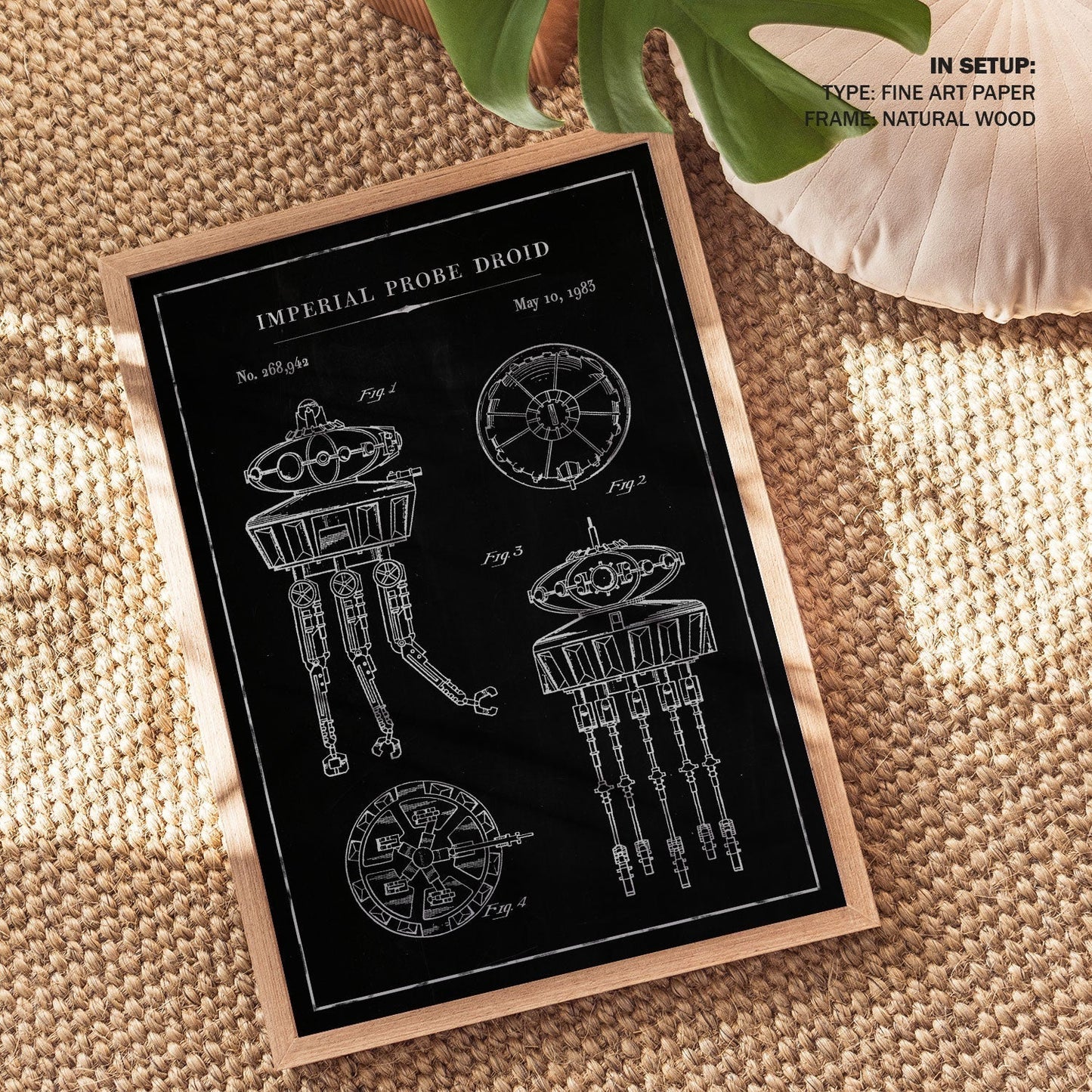 Chalk Imperial Probe Droid, Blueprint Patent Art