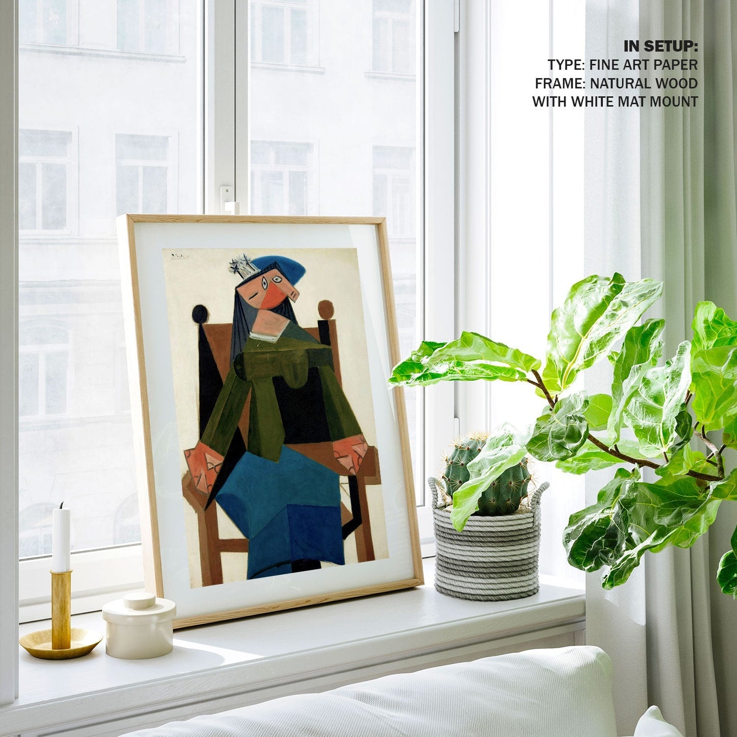 Femme assise dans un fauteuil, Pablo Picasso Painting