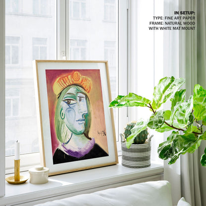 Femme au beret 1, Pablo Picasso Painting