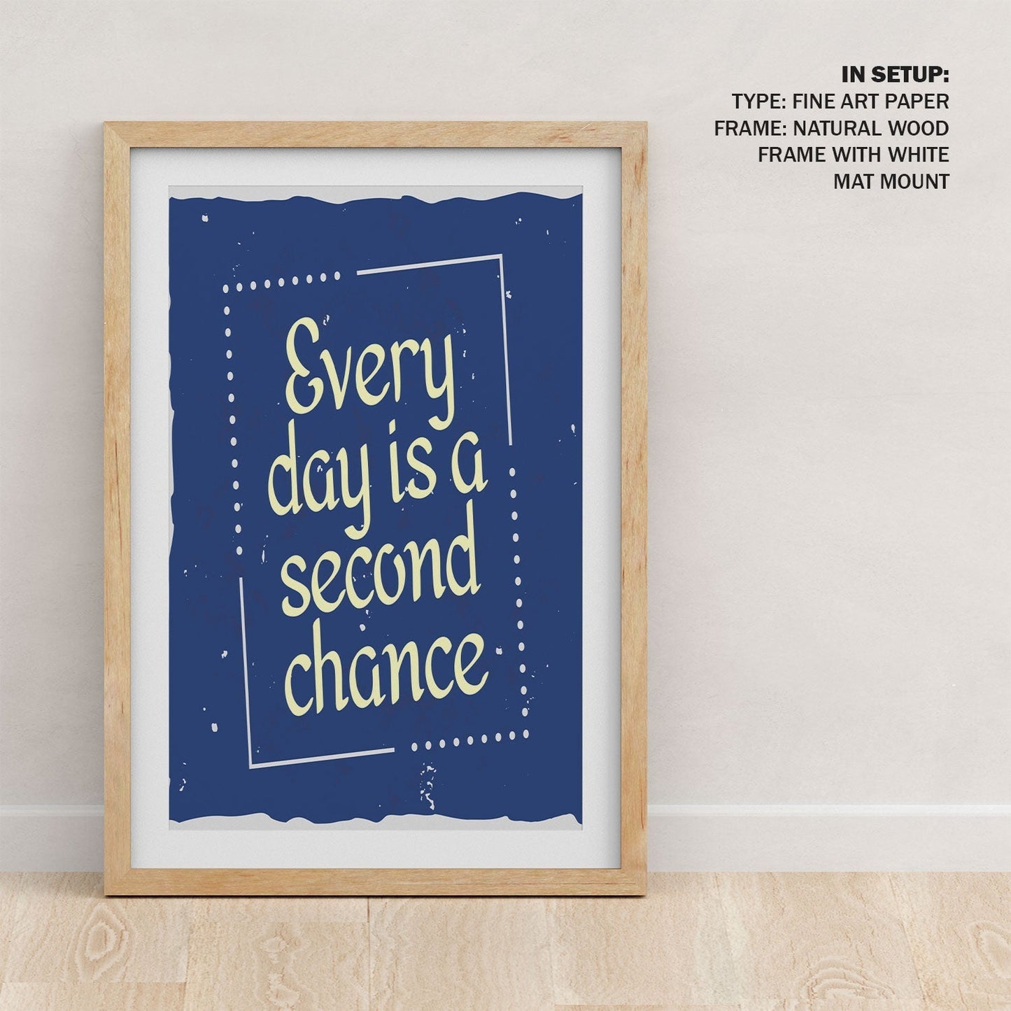 Every day a second chance, Motivational Posters
