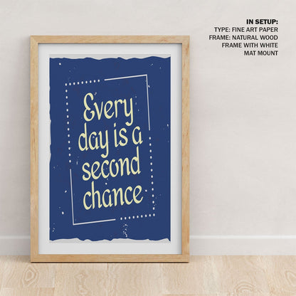 Every day a second chance, Motivational Posters