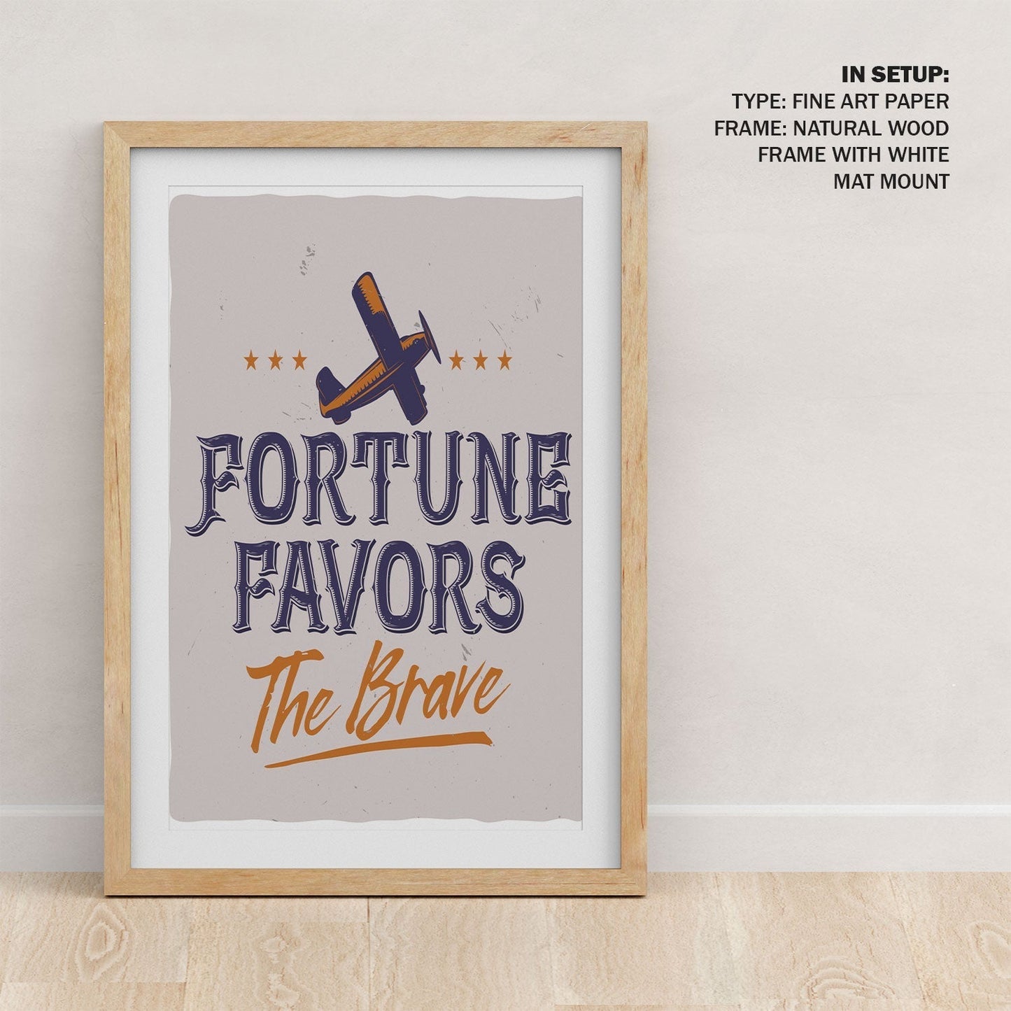 Fortune Favours the Brave, Inspirational poster