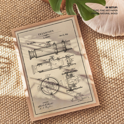 Telescope, Blueprint Patent Art