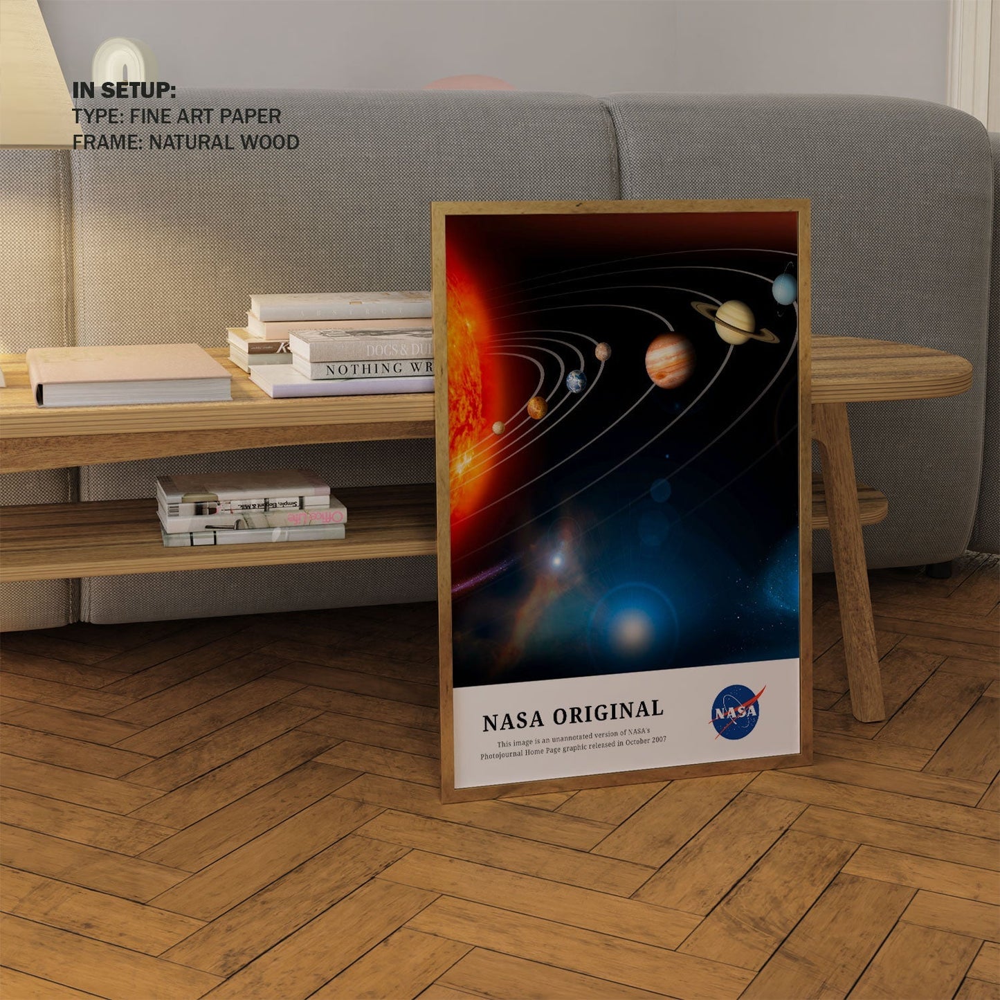 The Solar System Unannotated Version, NASA Art Posters