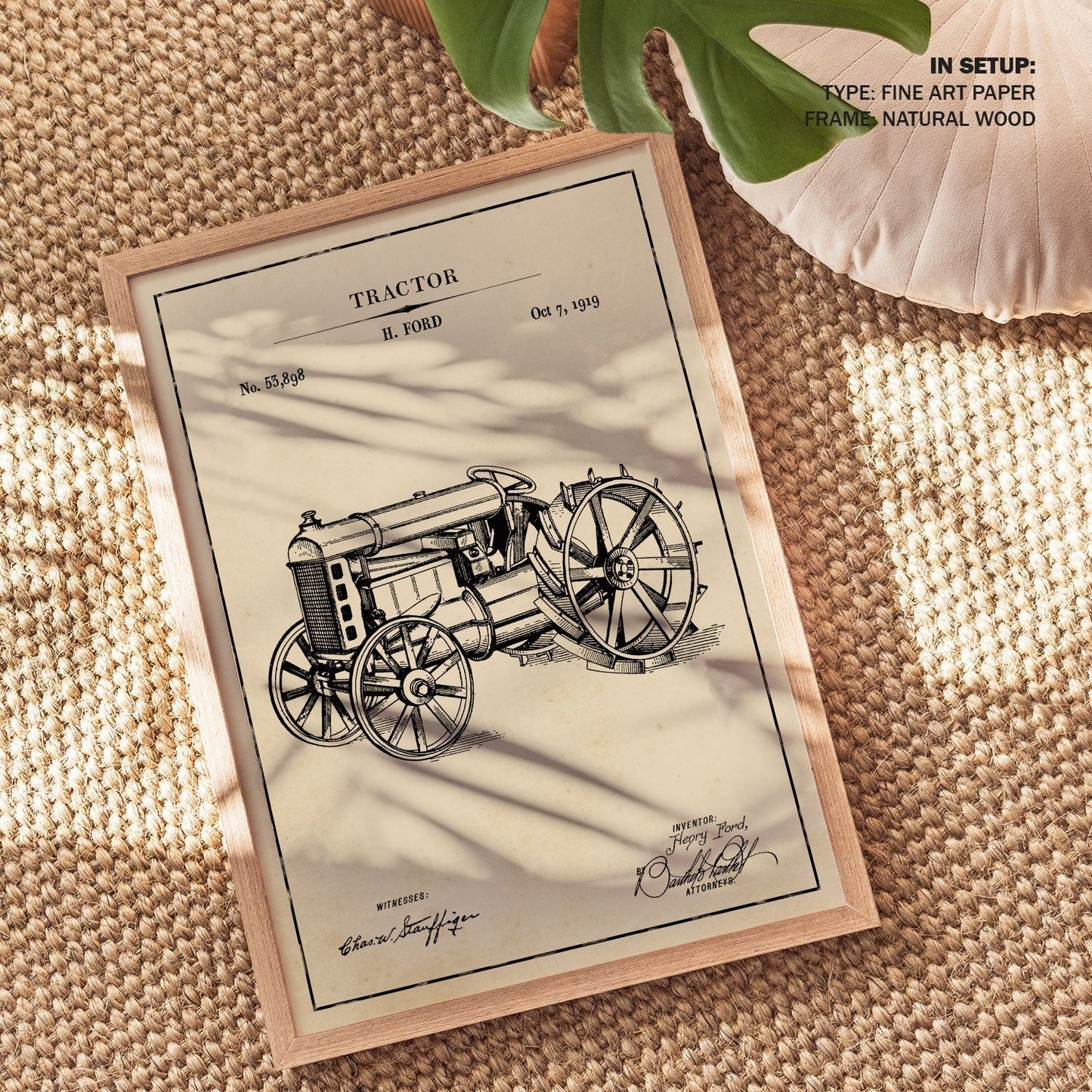 Tractor, Blueprint Patent Art