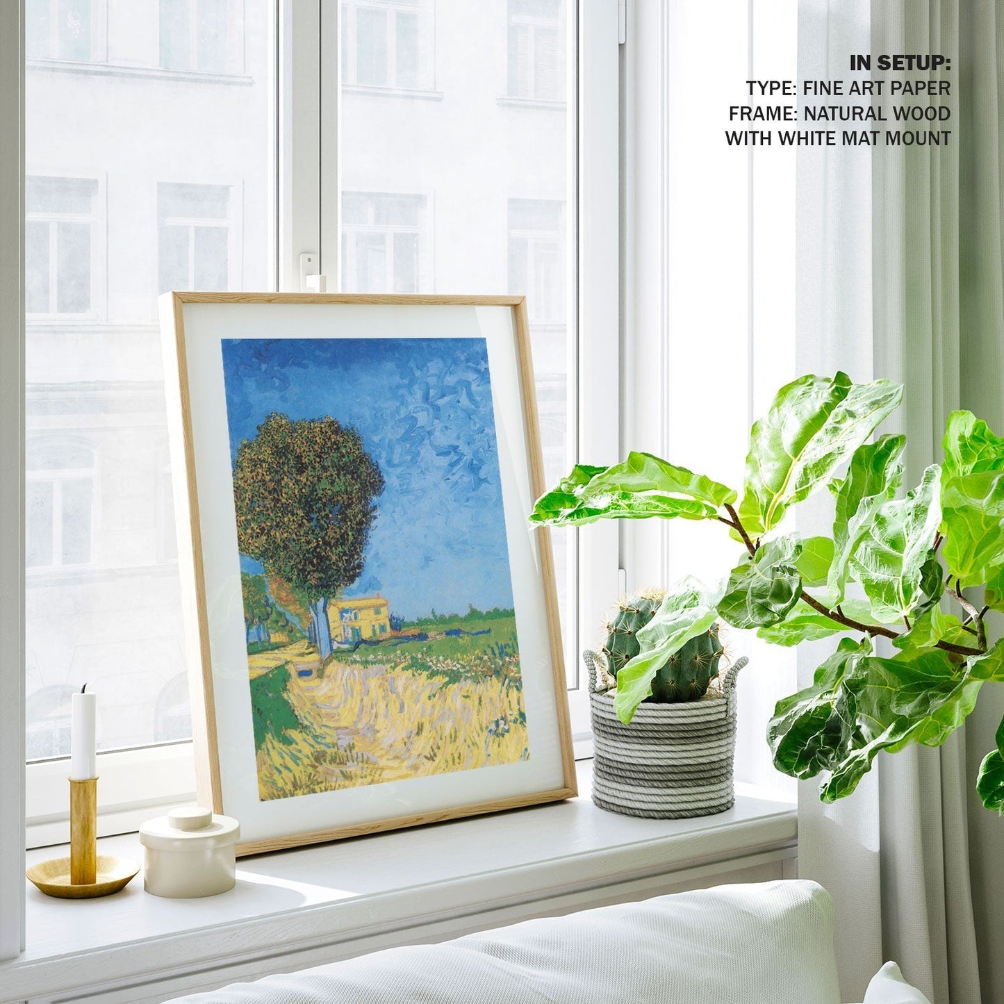 Avenue at Arles with houses, Vincent Van Gogh Painting