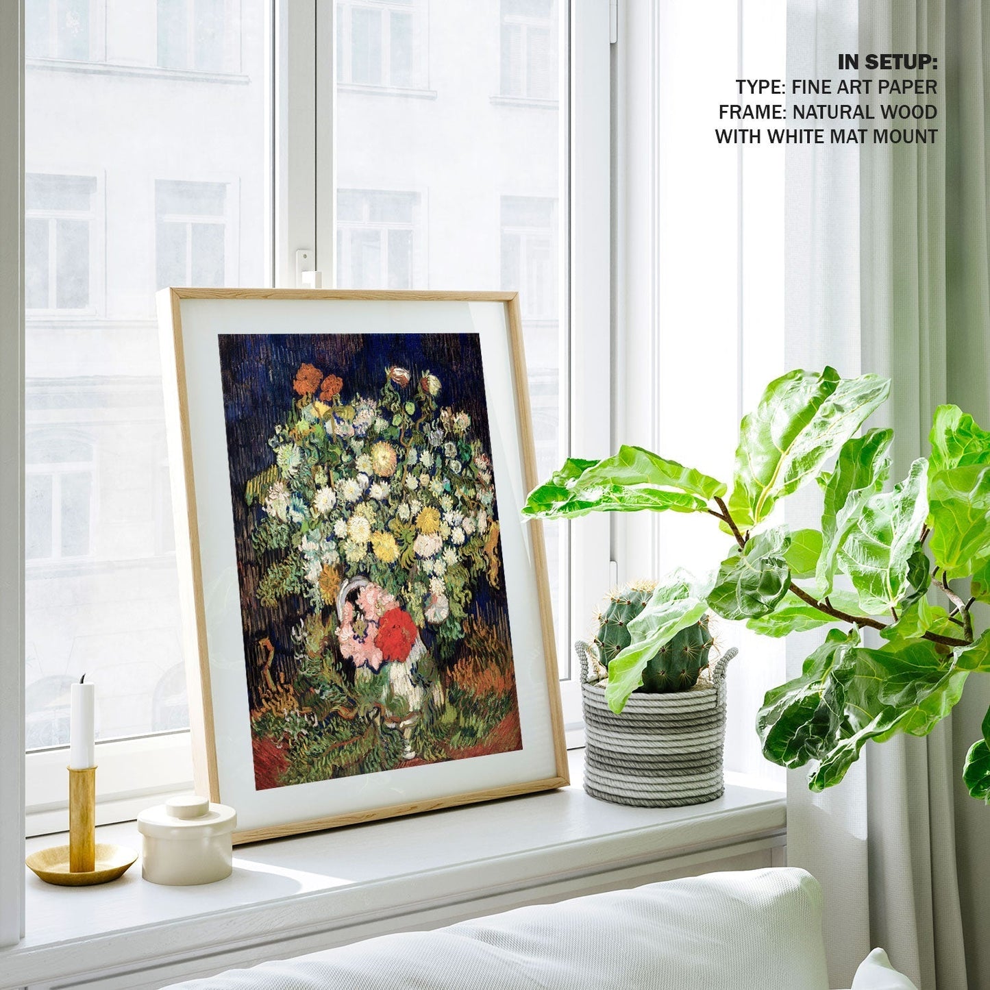 Bouquet of Flowers in a Vase, Vincent Van Gogh Painting