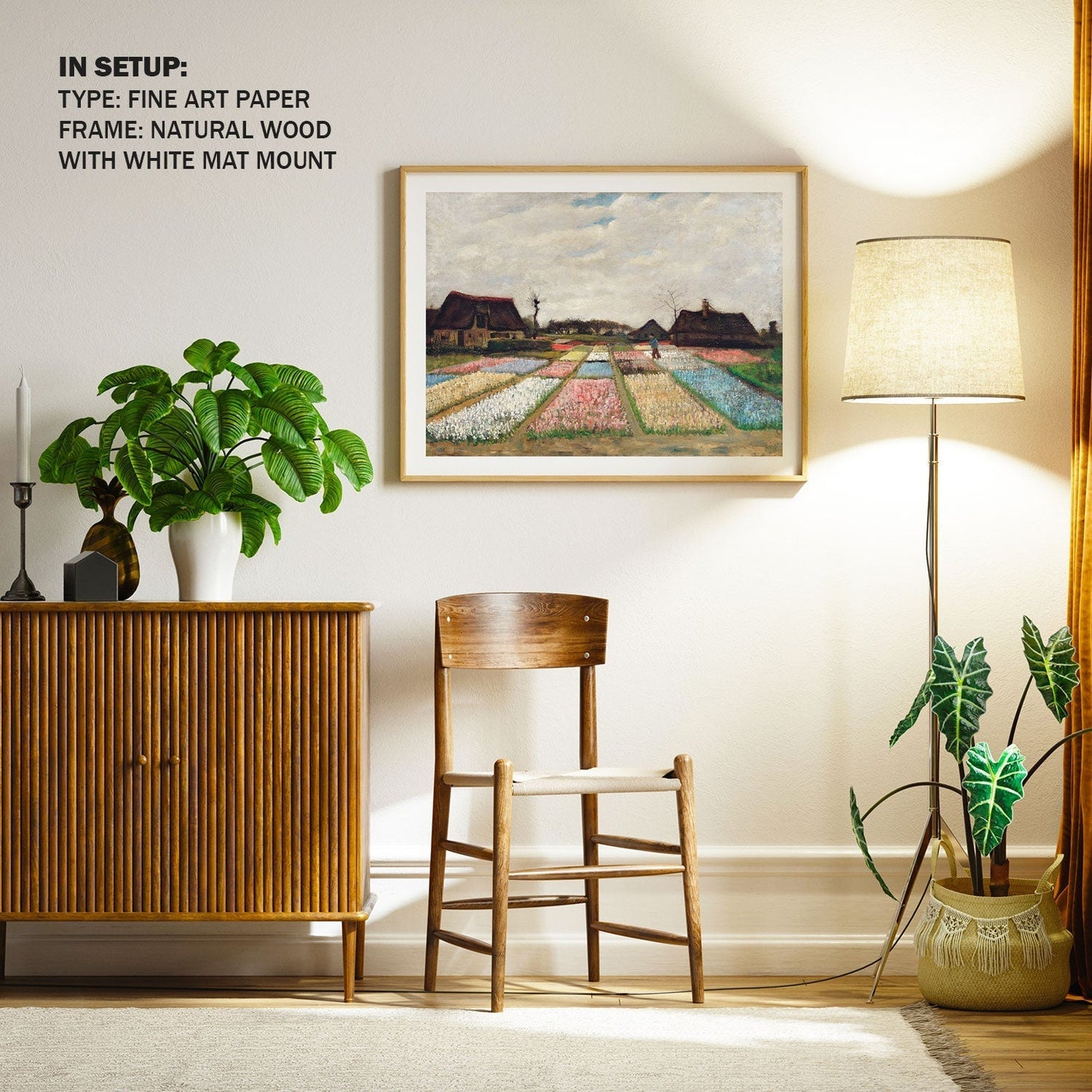 Flower Beds in Holland, Van Gogh Painting