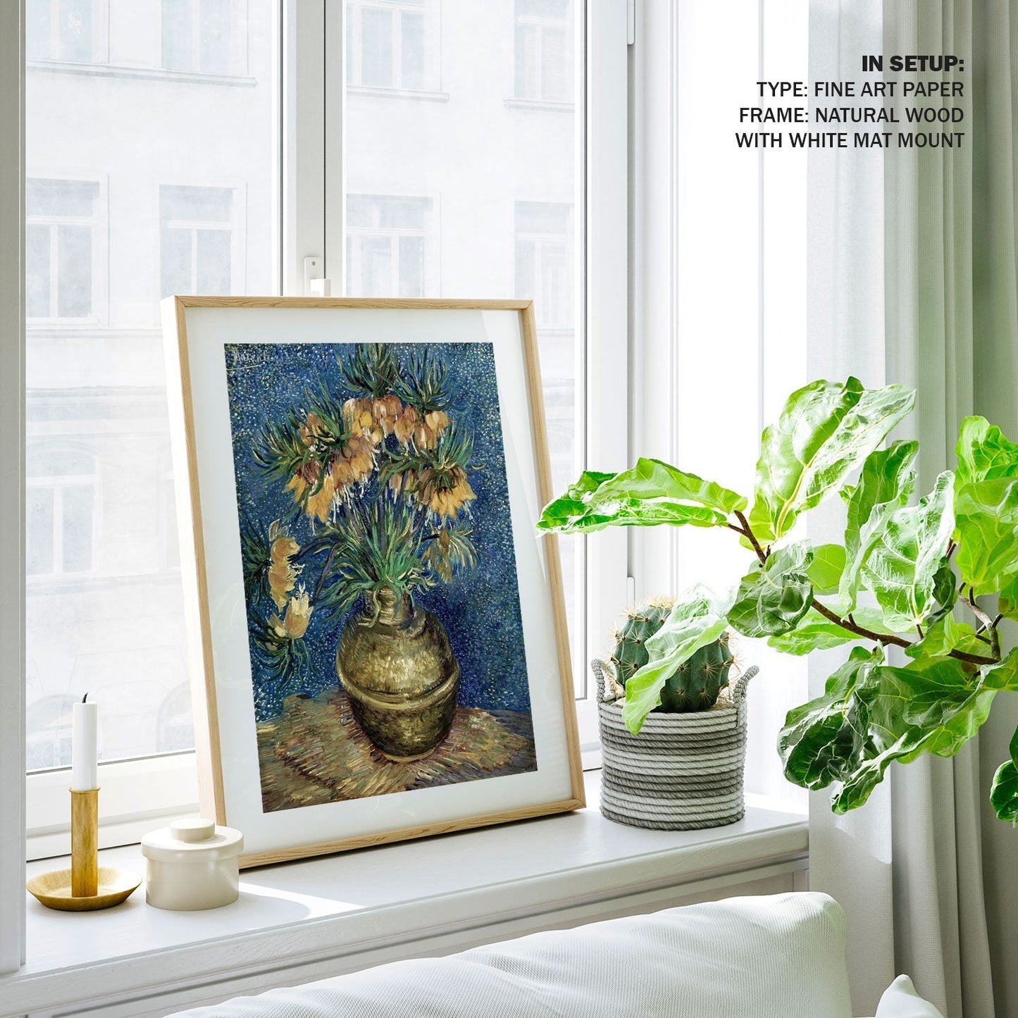 Imperial Fritillaries in a Copper Vase 2, Vincent Van Gogh Painting