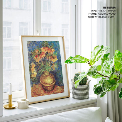 Imperial Fritillaries in a Copper Vase, Vincent Van Gogh Painting