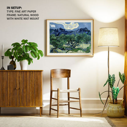 Olive Trees with the Alpilles, Van Gogh Painting