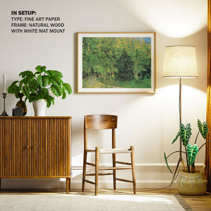 Path in the Park of Arles with Walkers, Van Gogh Painting