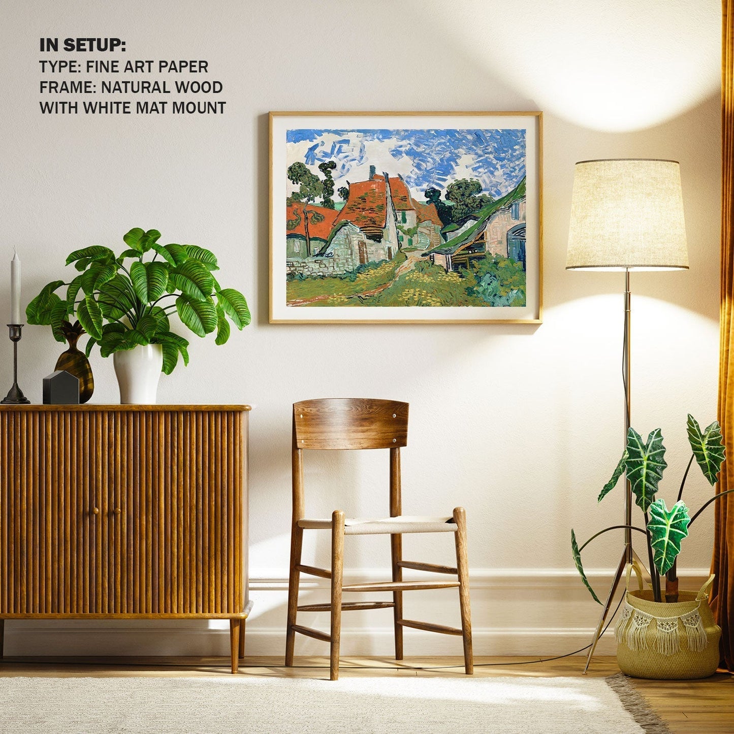 Street in Auvers sur Oise, Van Gogh Painting