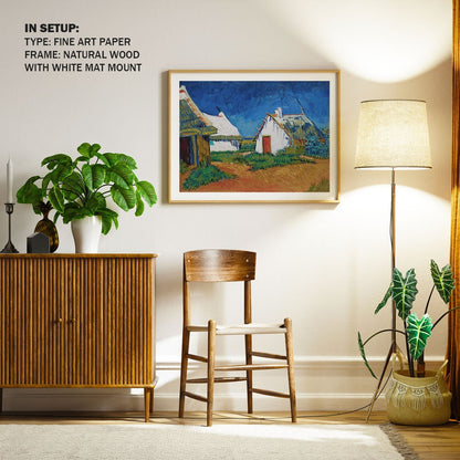 Three white cottages, Van Gogh Painting