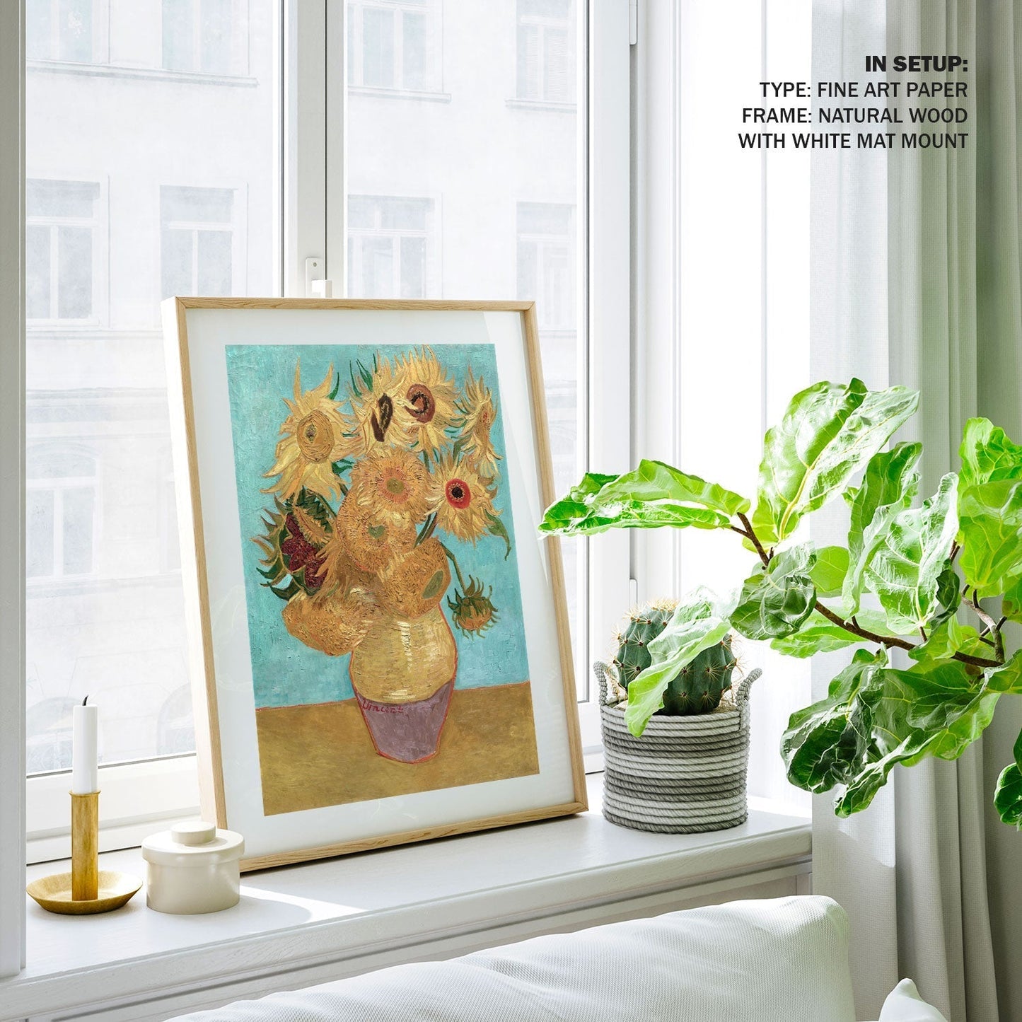 Vase with Twelve Sunflowers, Vincent Van Gogh Painting