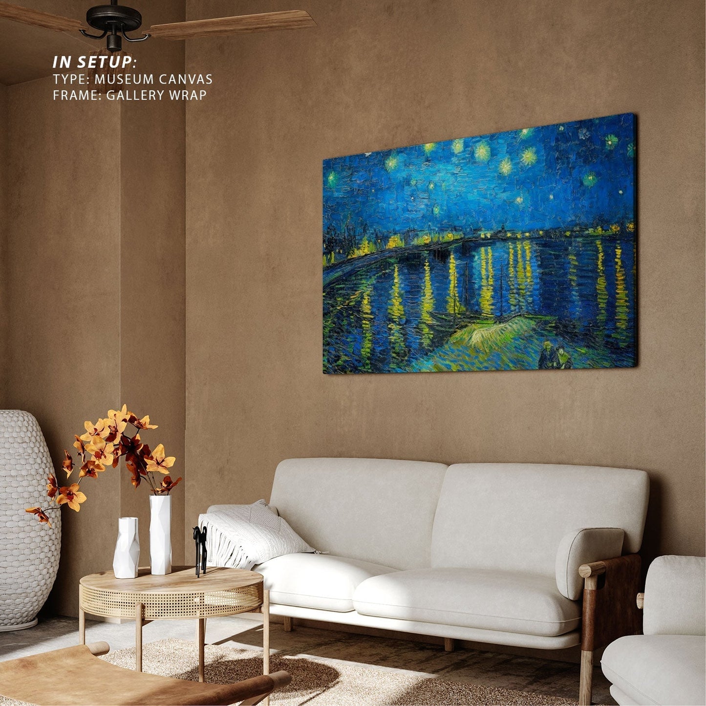 Vincent van Goghs Starry Night Over the Rhone, Big Canvas Paintings