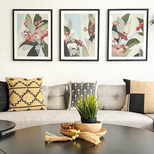 Pastel Floral Set of 3 (With Mount)