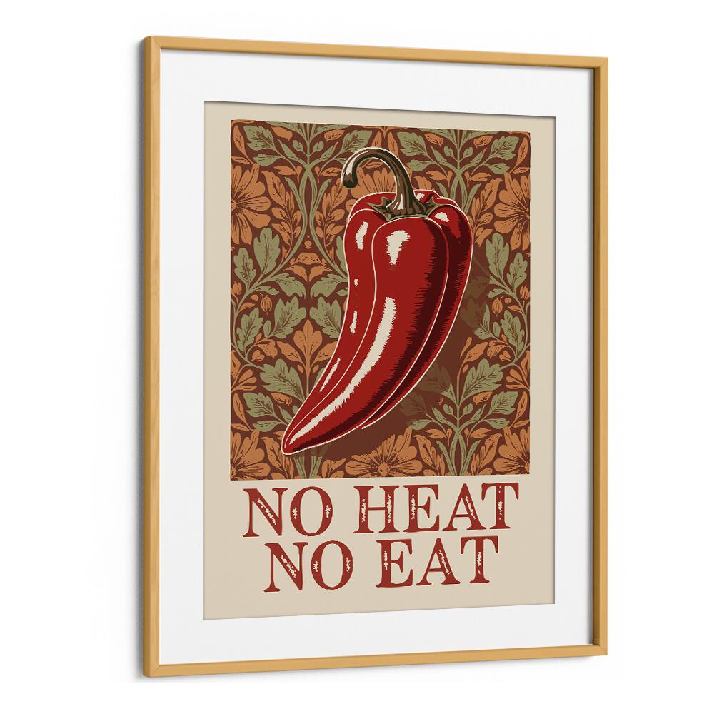 Spicy Elegance kitchen posters featuring a vibrant chili pepper and bold 