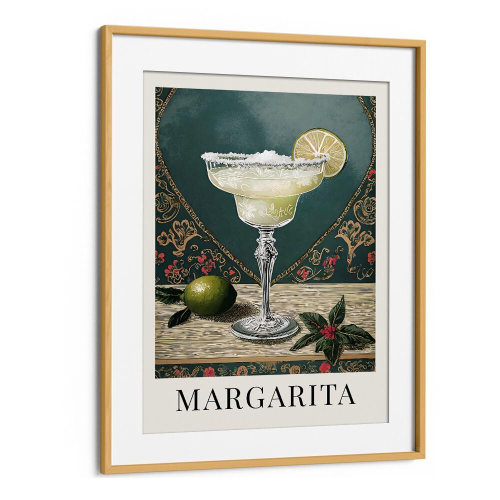 Sophisticated MARGARITA III, BAR art print featuring a cocktail glass and lime, perfect for enhancing your space.