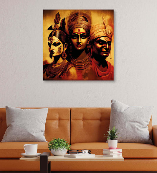 Powerful Ancient Warriors Canvas Wall Painting