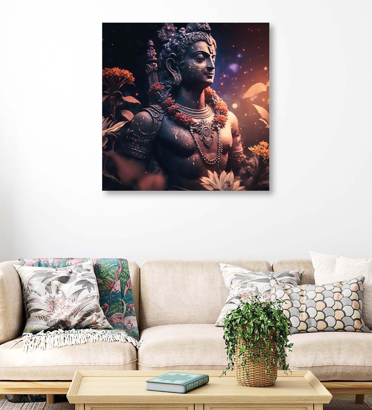 Captivating Divine Hindu God Wall Art Painting