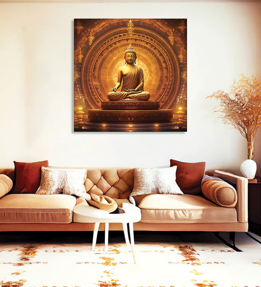 Experience the Power of Buddha Canvas Painting in Your Home