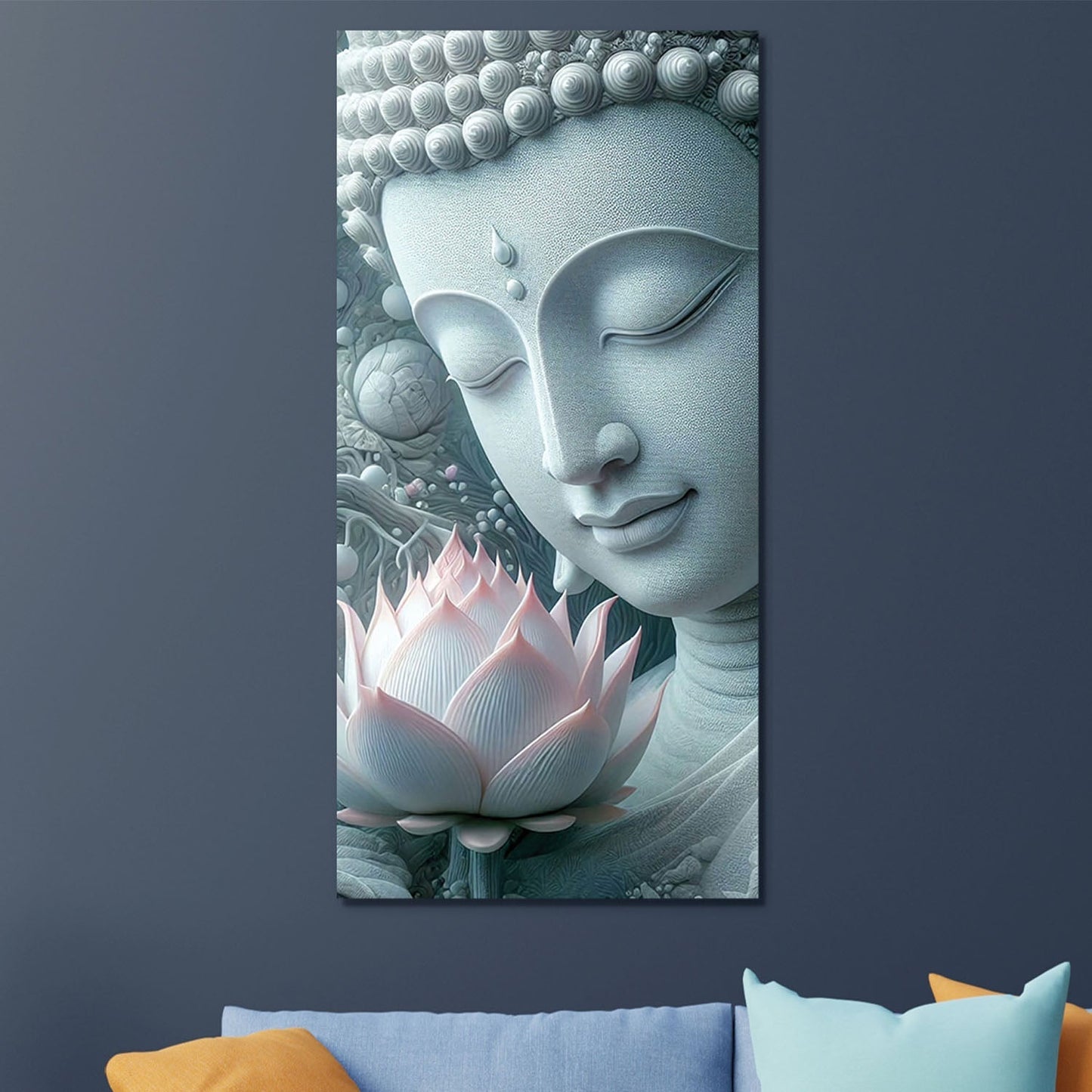 Tranquil Buddha with Lotus: A Symbol of Enlightenment and Purity