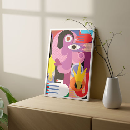 Man and Woman Abstract, Pablo Picasso Style Painting