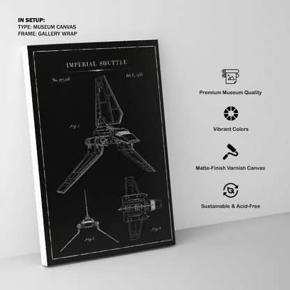 Chalk Imperial Shuttle, Blueprint Patent Art