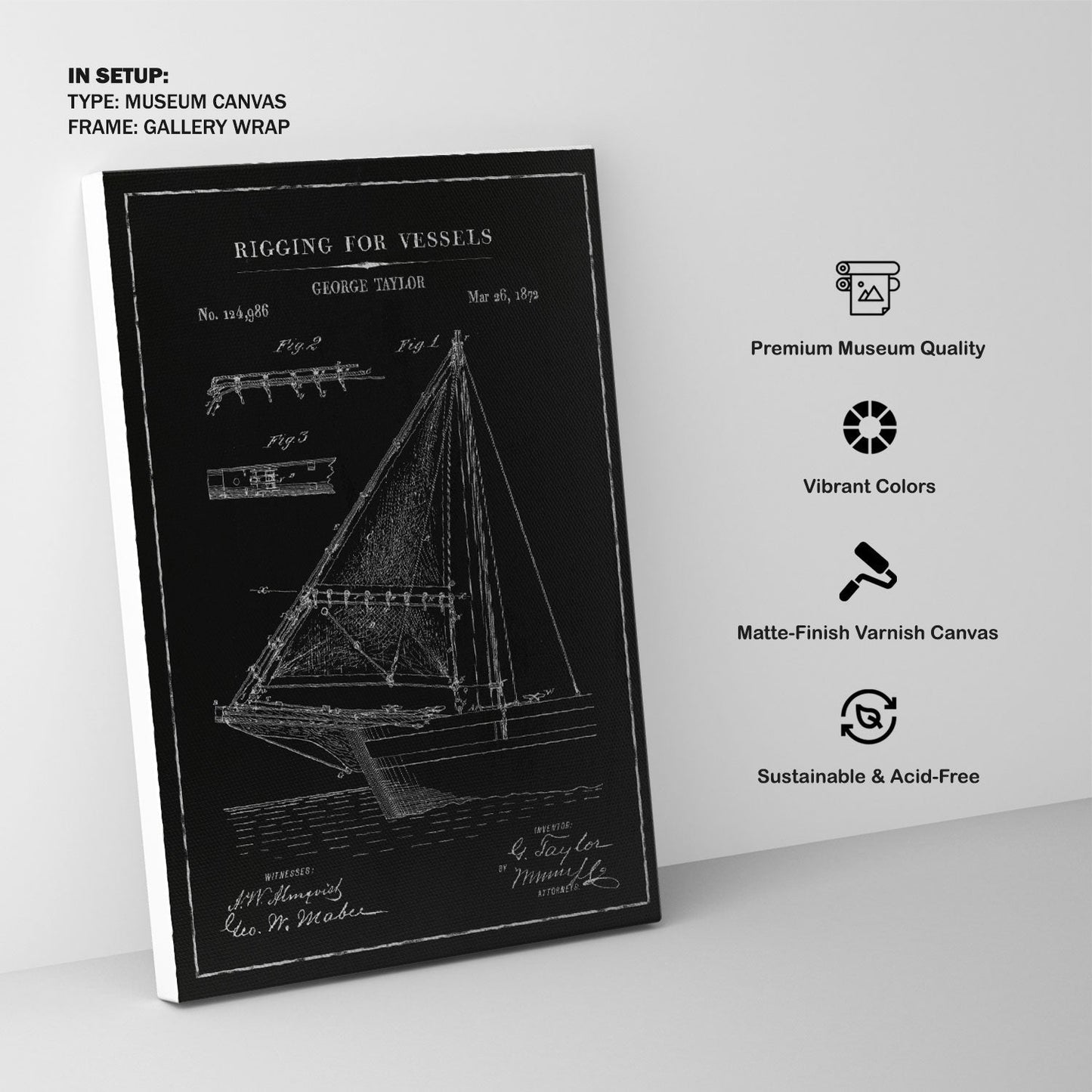 Chalk Rigging for Vessels, Blueprint Patent Art