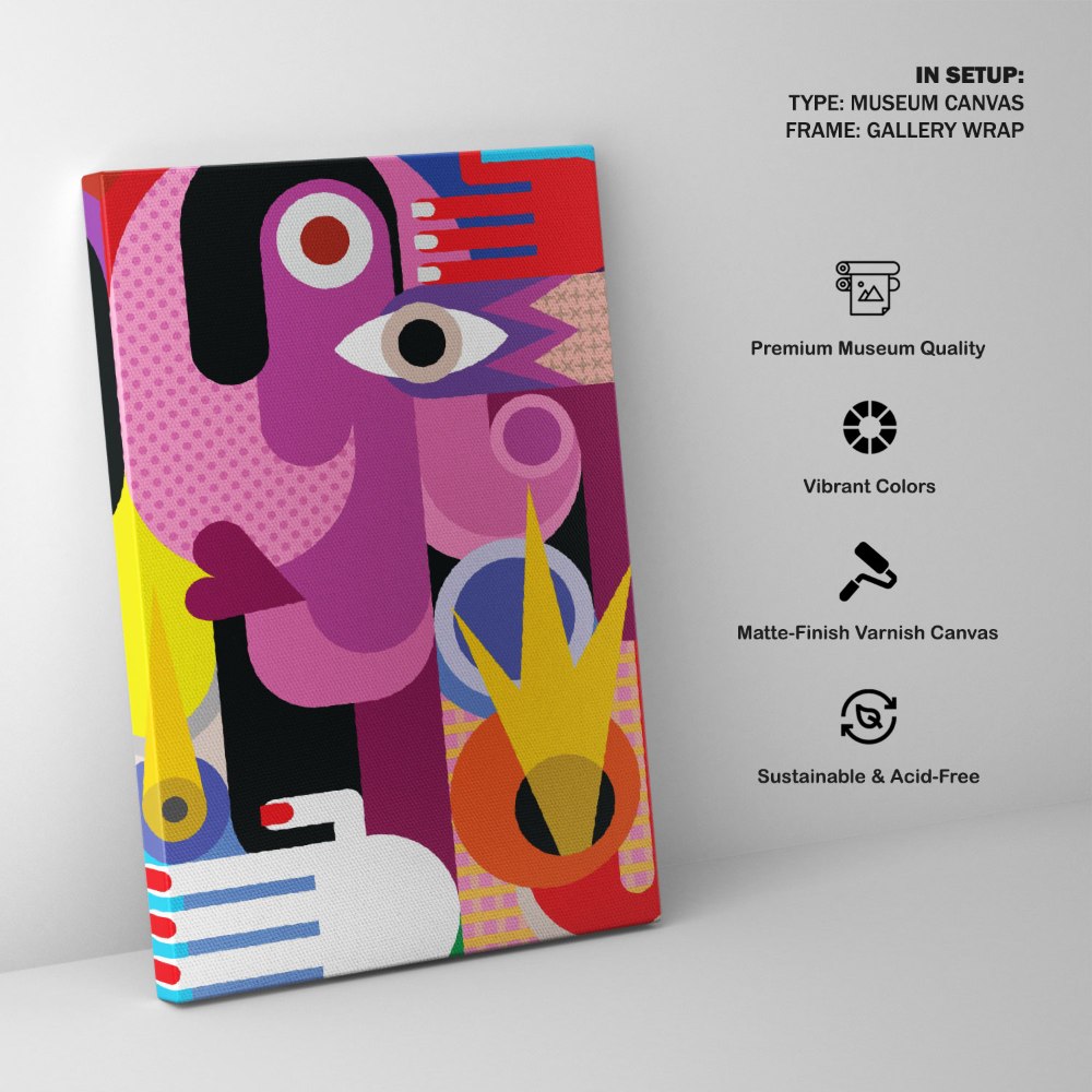 Man and Woman Abstract, Pablo Picasso Style Painting