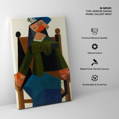 Femme assise dans un fauteuil, Pablo Picasso Painting