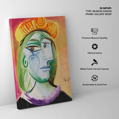 Femme au beret 1, Pablo Picasso Painting