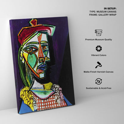 Femme au beret, Pablo Picasso Painting