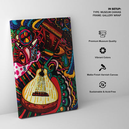 Guitar Pablo Picasso Inspired Painting, Pablo Picasso Painting