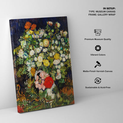 Bouquet of Flowers in a Vase, Vincent Van Gogh Painting