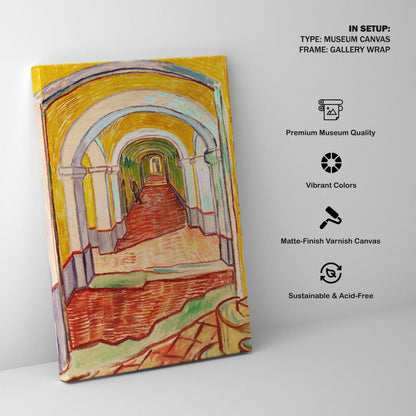 Corridor in the Asylum, Vincent Van Gogh Painting