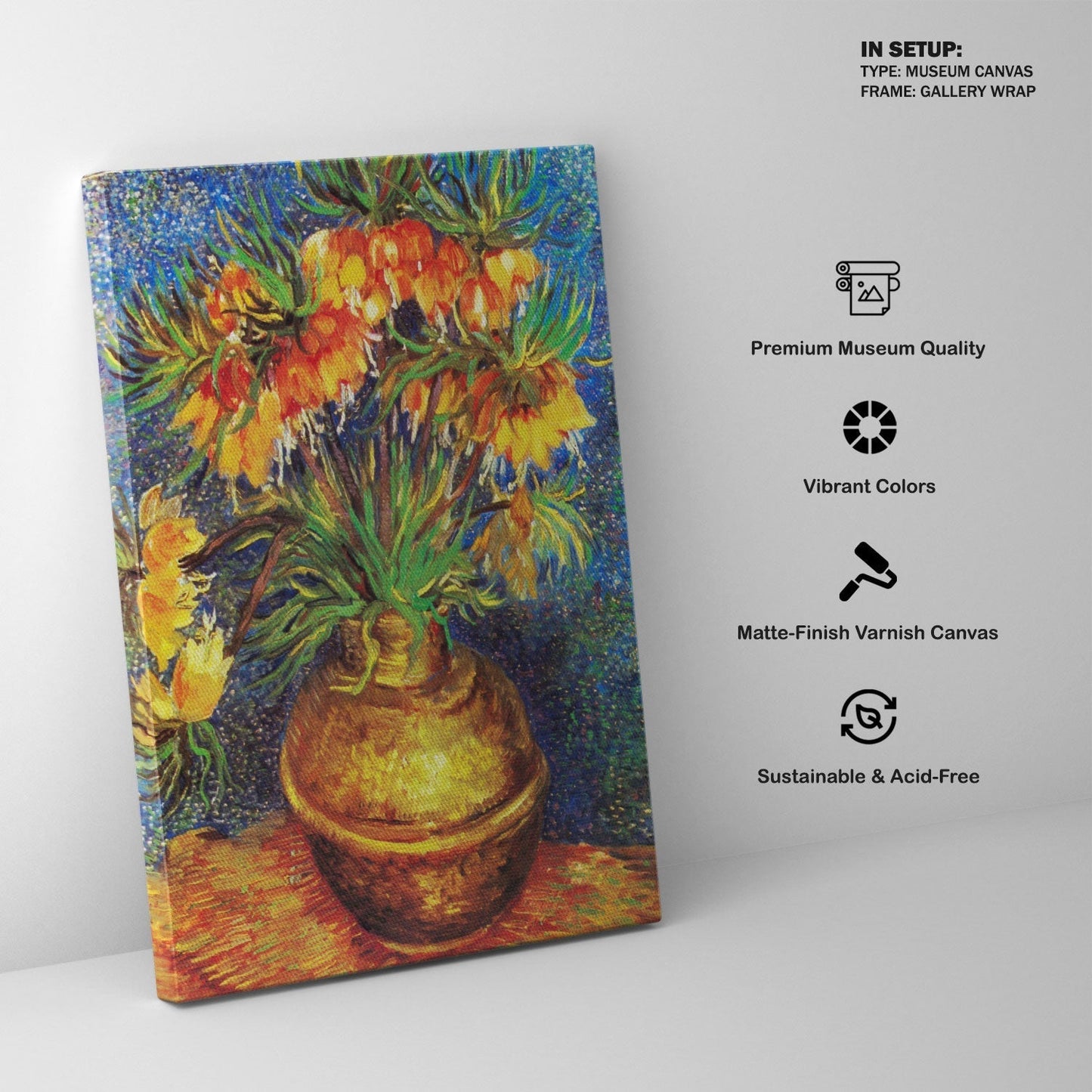 Imperial Fritillaries in a Copper Vase, Vincent Van Gogh Painting