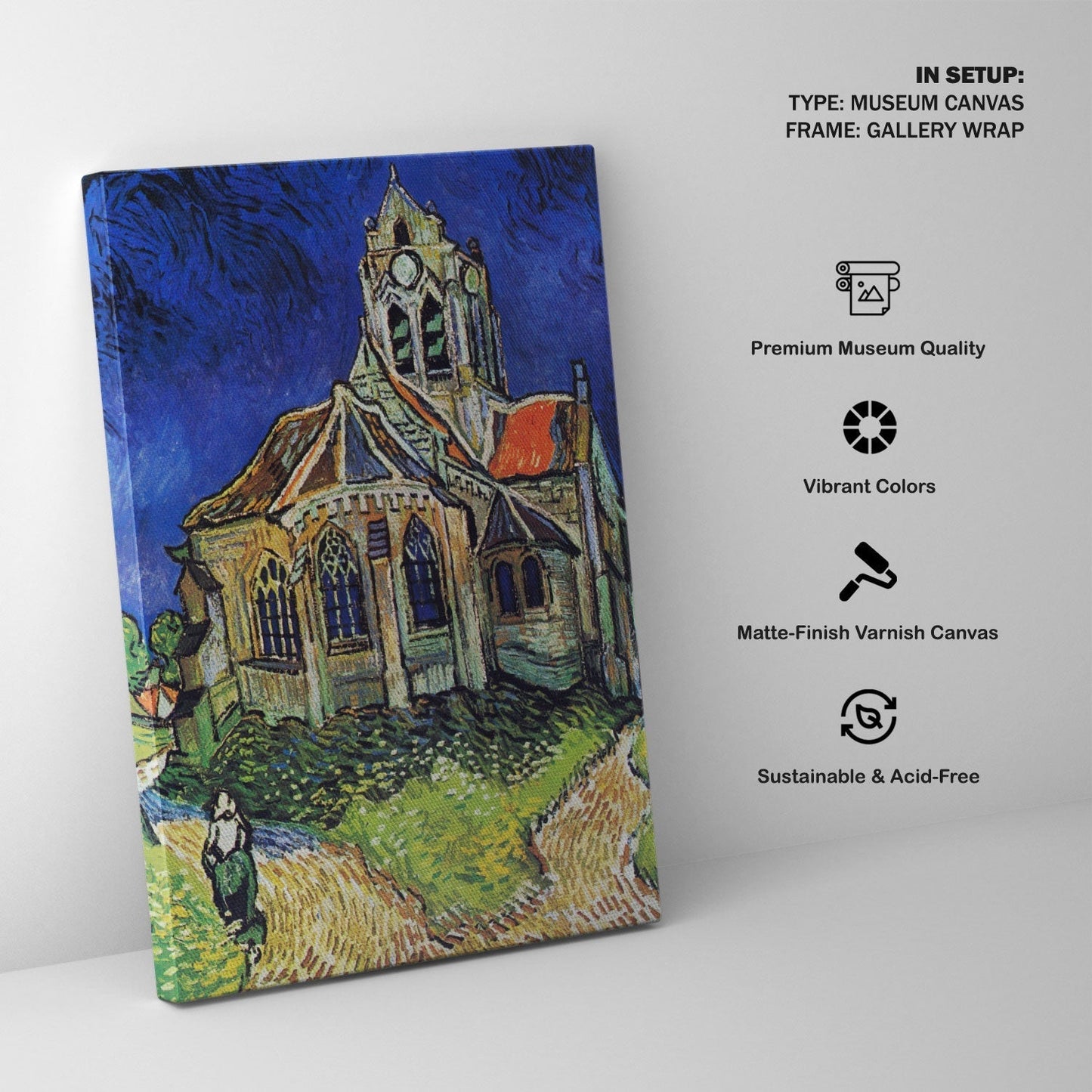 The Church at Auvers, Vincent Van Gogh Painting